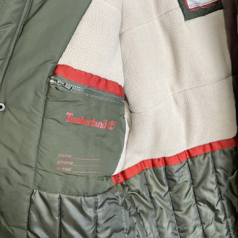 Timberland Jacket Coat‎ Womens Size XL Green READ - Picture 6 of 11